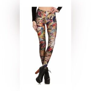 🫟🎨 LIMITED EDITION Poprageous Kandinsky Print Leggings - Women’s Large 🎨🫟